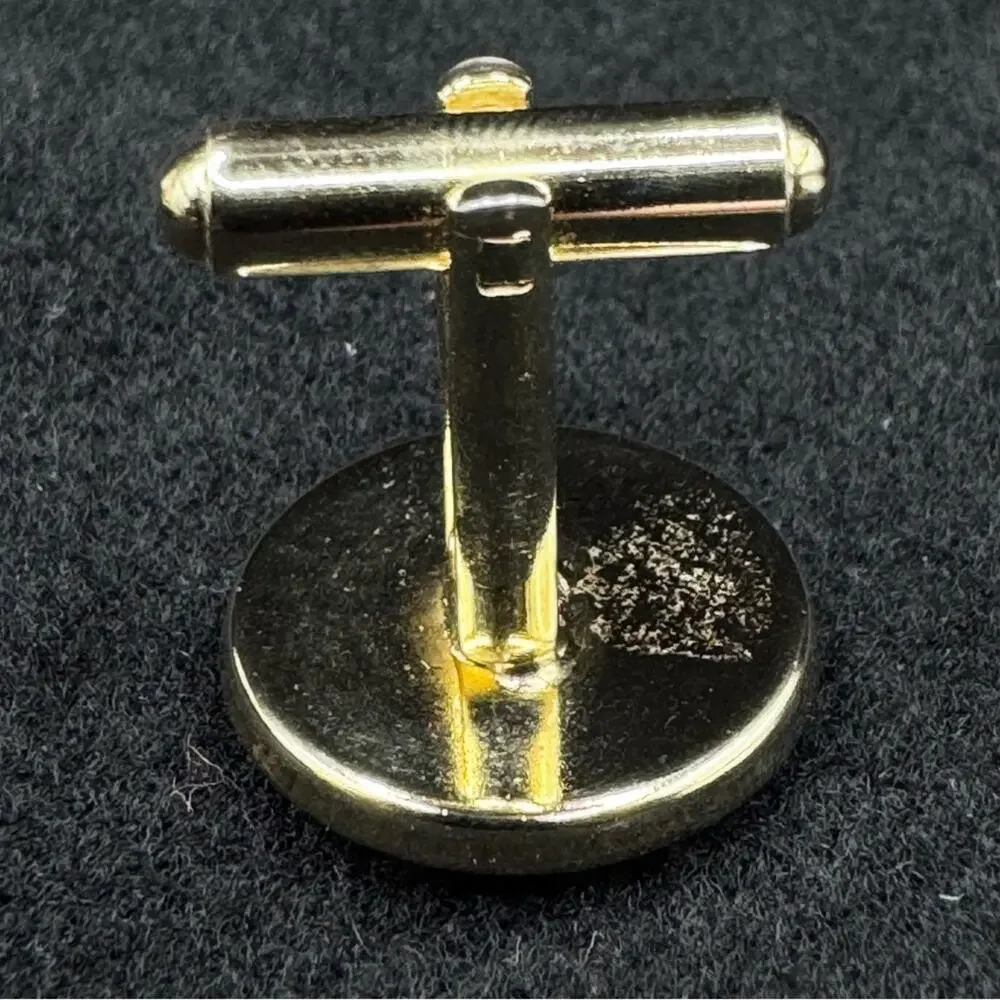 Vtg The Competition Black Onyx Cufflinks in Original Box